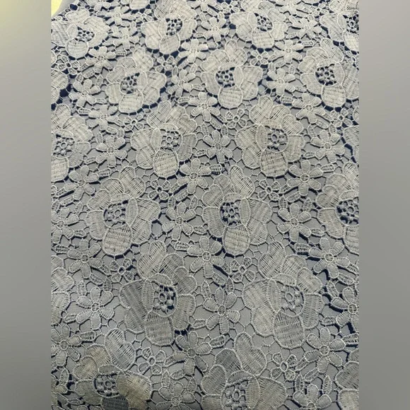 Anne Klein Blue Sleeveless Ruffle Mock Neck Dress - Picture 8 of 11